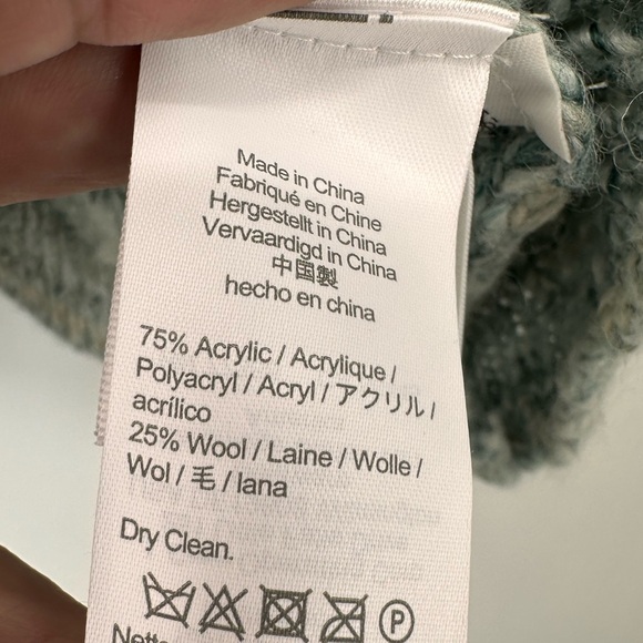 J Crew Reimagined Mock Turtleneck Sweater Heathered Blue Womens Medium | R433 - Picture 3 of 7